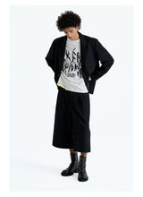 Merino Wool Raw Edge Blazer