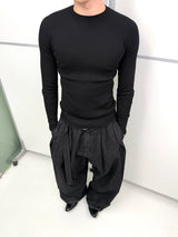 Lightweight Ribbed Knit Long Sleeve