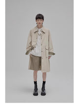 Draped Drawstring Wide Shorts
