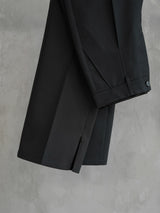 Wrinkle-Resistant Wool Straight Leg Slit Pants