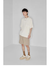 Plaid Multi-Pocket Elastic Waist Shorts