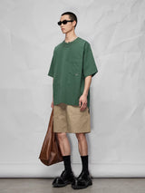 Double Pocket Split Hem Loose Tee