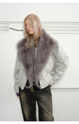 Men's Winter Detachable Rabbit Fur Coat