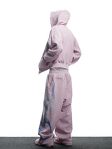 Vintage Pink Embellished Dual Waistband Sweatpants