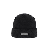 Distressed Black Fleece Bucket Hat