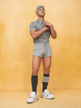Men's Slim Light Gray Polo Shirt