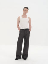 Wrinkle Free Straight Wool Dress Pants