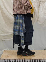Detachable Colorful Plaid Zip Shirt Extender