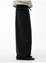 Leopard Print Jacquard Pleated Straight Pants