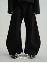 Two-Tone Wide Leg Machete Pants