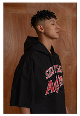Men's Black White Graphic Vintage Hoodies