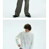 Vintage Printed Loose Sheer Cotton Tee