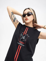 Men's Black Printed Tank Top