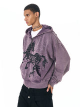 Men's Embroidered Horse Washed Hoodie