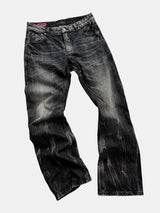 Vintage Dark Wash Curved Jeans