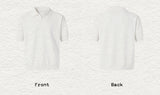 Wheat Jacquard V-Neck Knit Polo Tee
