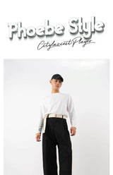 Men's Multicolor Loose Straight Cropped Pants