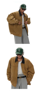 Men's Washed Patchwork Sheepskin Jacket