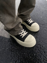 Leather Platform Casual Sneakers