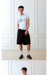 Music Printed Crop Slim Stretch Tee