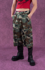 Seven-inch Pocketed Camo Vintage Cargo Shorts