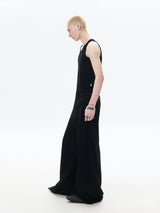 Loose Black Pleated Wide Leg Sweatpants