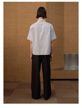 Curved Stripe Short Sleeve Shirt