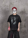 Crew Neck Distressed Raven Print Tee