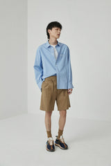 Draped Drawstring Elastic Waist Pleated Shorts