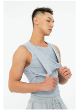 Men's Slim Fit Ribbed Athletic Tank
