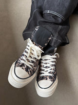 Leopard Print 1970s Long Tongue Sneakers