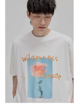 Graffiti Print Double Mercerized Tee