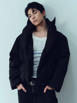 Cropped 95% White Goose Down Jacket