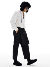 Loose V-Neck Pullover Shirt