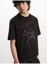 Baguette Print Textured Short-sleeve Tee