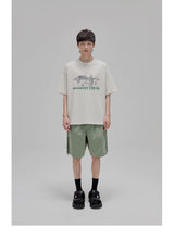 Illustrated Print Crew Neck Tee