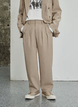 Pleated Wide Leg Suit Pants