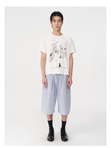 Pleated Plaid Capri Pants