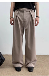 Pleated A-line Tailored Casual Pants