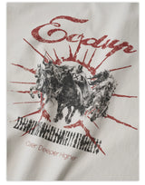 Vintage Washed Cream Printed Loose Tee