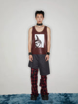 Y2K Punk Lace-Up Plaid Cargo Pants