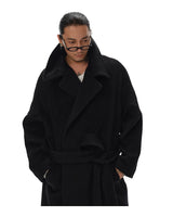 Men's Knee-length Suri Wool Overcoat