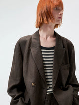 Hemp Linen Notch Lapel Blazer