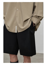 Relaxed Fit Leather Patch Pocket Shirt