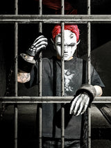 Prisoner Print Distressed Loose Tee