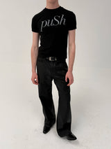 Slim Fit Rhinestone Short Sleeve Tee