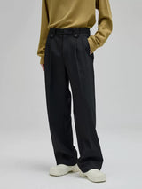 Vintage Pleated Wide Waist Casual Pants