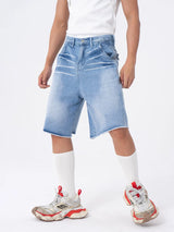 Men's 5-Inch Washed Blue Denim Shorts