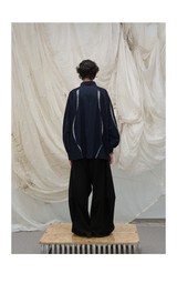 Washed Denim Split Shirt