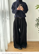 Loose Raw Hemp Denim Jeans